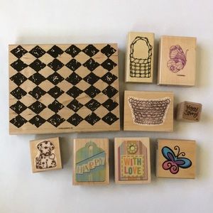 Spring/Summer Easter odds and ends rubberstamp set/card making/scrapbooking